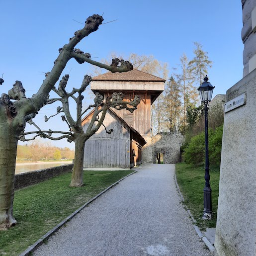 Hänkiturm der ehemaligen Diessenhofer Rotfärberei und Stoffdruckerei des Museums Kunst + Wissen in Diessenhofen